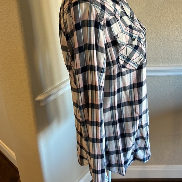 True Religion Long Sleeve Button Down Western Shirt Size L - Picture 6 of 16